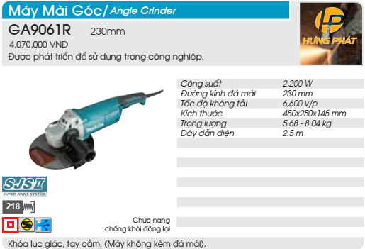 Máy mài góc Makita GA9061R