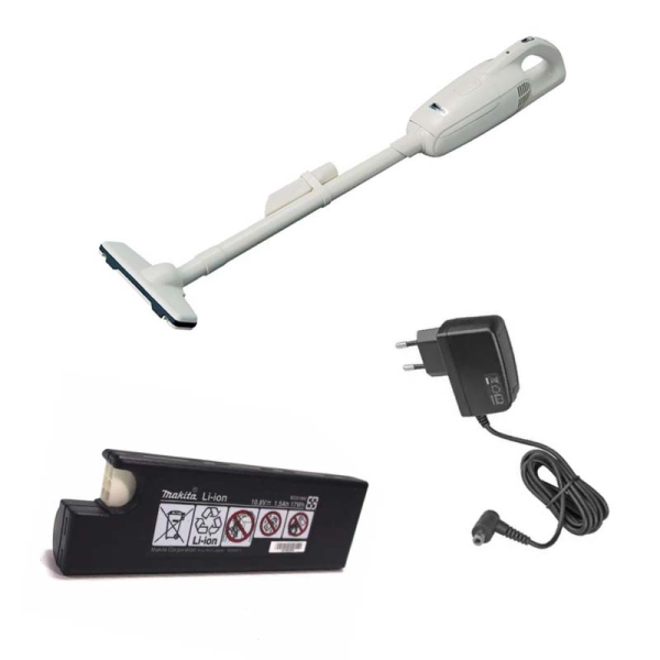 Máy hút bụi dùng pin Makita CL104DWY (Sạc DC1001 (196829-1), pin 1.5 Ah (632C23-4))