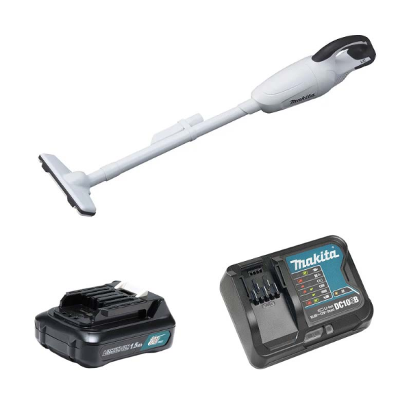 Máy hút bụi dùng pin Makita CL106FDSYW (Sạc nhanh(DC10SB), pin 1.5Ah(BL1016))