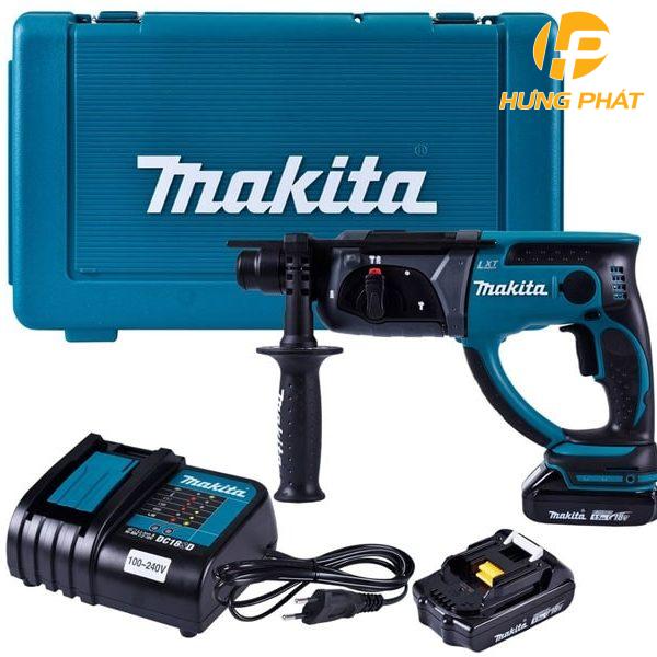 Máy khoan đa năng dùng pin Makita DHR202SYE (Sạc(DC18SD), 2 pin 1.5Ah(BL1815N))