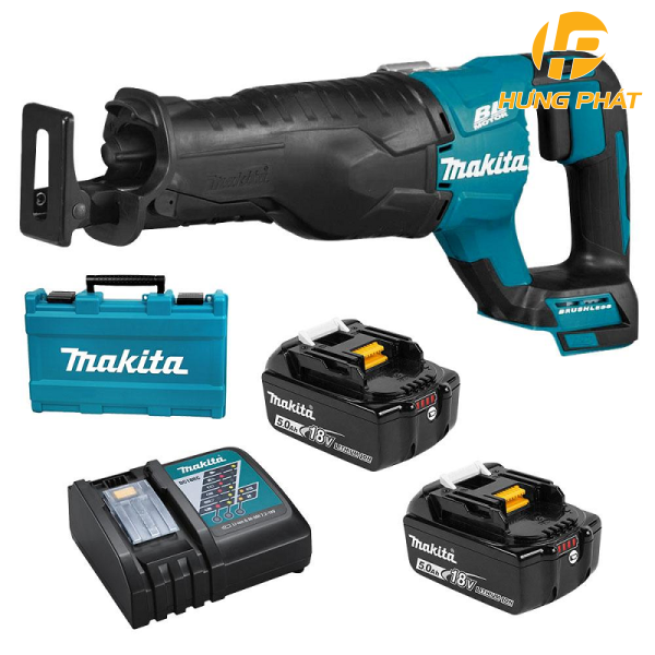 Máy cưa kiếm dùng pin Makita DJR187RTE (Sạc nhanh(DC18RC), 2 pin 5.0Ah(BL1850B))