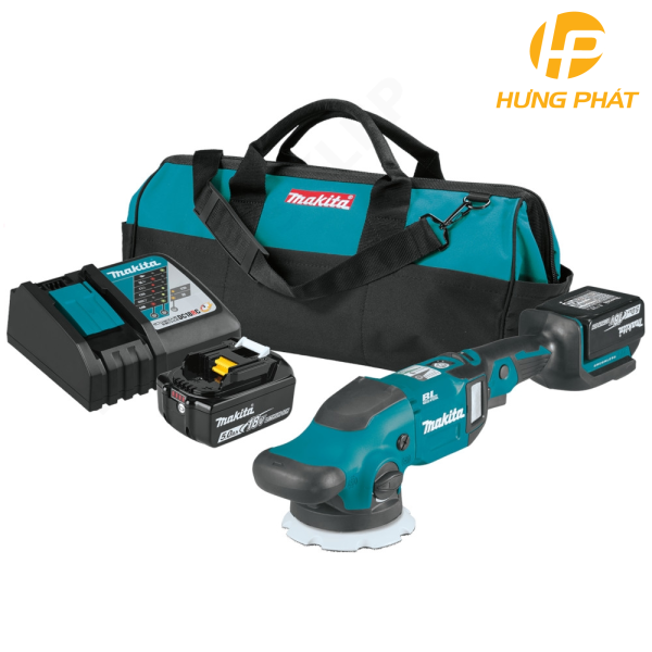 Máy đánh bóng quỹ đạo dùng pin Makita DPO500RTE (Sạc nhanh(DC18RC), 2pin 5.0Ah(BL1850B))