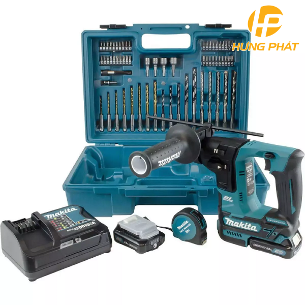 Máy khoan động lực dùng pin Makita HR166DSAE1 (Sạc nhanh(DC10SB), 2 pin 2.0Ah(BL1021B))