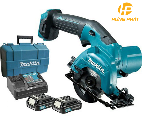 Máy cưa đĩa dùng pin Makita HS301DSYE (Sạc nhanh(DC10SB), 2 pin 1.5Ah(BL1016))