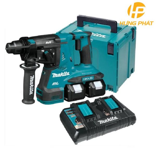 Máy khoan đa năng dùng pin Makita DHR280PT2J (2 pin 18V - 5.0Ah, 01 đế sạc nhanh 2 cổng)