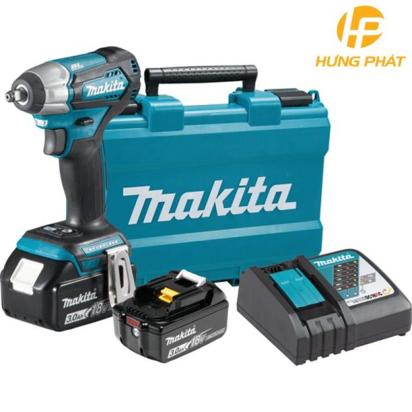 Máy siết bu lông dùng pin Makita DTW180RFE (Sạc nhanh(DC18RC), 2 pin 3.0Ah(BL1830B))