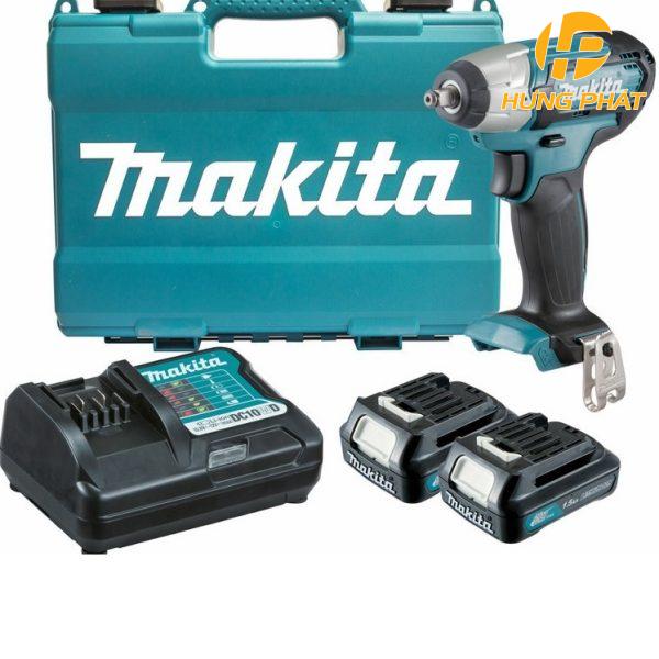Máy Siết Bu Lông Dùng Pin Makita TW140DSAE (Sạc nhanh(DC10SB), 2 pin 2.0Ah(BL1021B))
