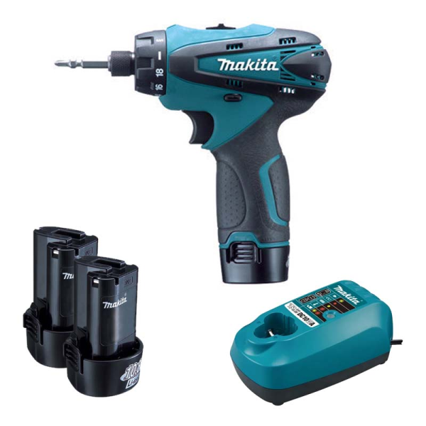 Máy Khoan vặn vít dùng pin Makita DF030DWE (Sạc(DC10WA), 2 pin 1.3Ah(BL1013))