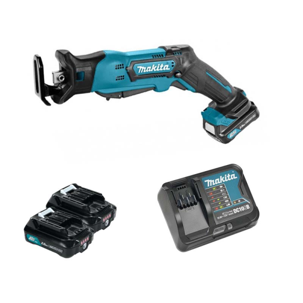 Máy cưa kiếm dùng pin Makita JR105DSAE (Sạc nhanh(DC10SB), 2 pin 2.0Ah(BL1021B))