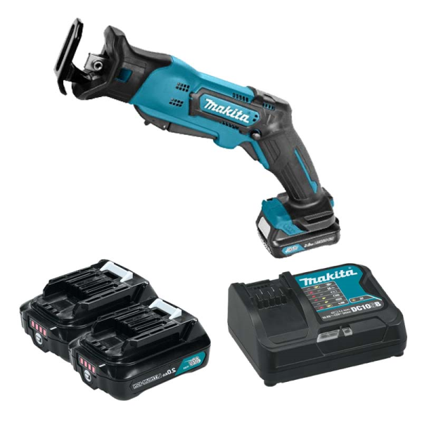 Máy cưa kiếm dùng pin Makita JR105DSYE (Sạc nhanh(DC10SB), 2 pin 1.5Ah(BL1016))