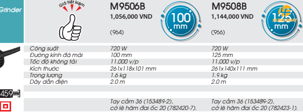 Máy mài góc Makita M9506B (100mm)