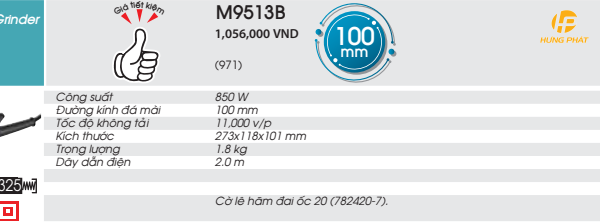 Máy mài góc Makita M9513B (100mm)