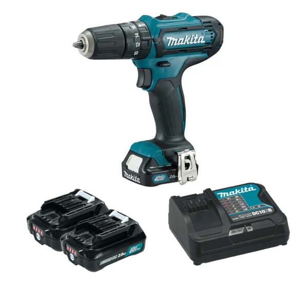 Máy khoan búa, vặn vít dùng pin HP333DSAE (12V) (Sạc nhanh(DC10SB), 2 pin 2.0Ah(BL1021B))