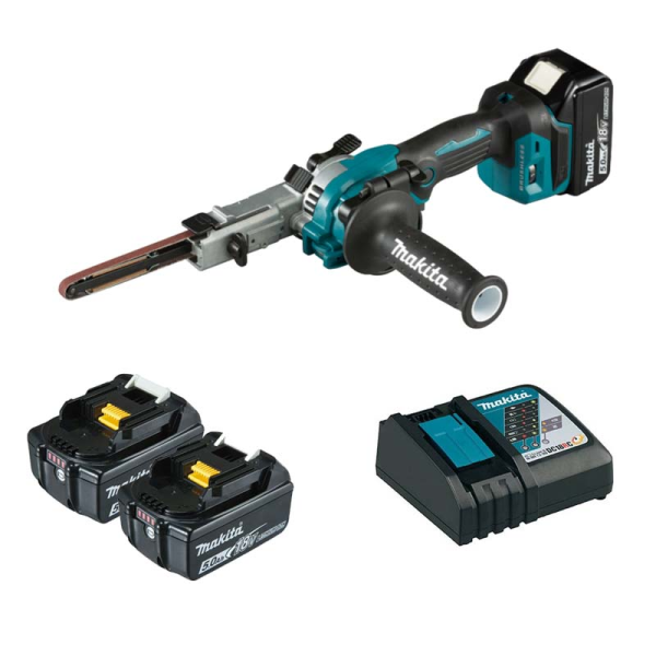 MÁY CHÀ NHÁM BĂNG DÙNG PIN Makita DBS180RTJ (9MM X 533MM/BL)(Sạc nhanh(DC18RC), 2 pin 5.0Ah(BL1850B)