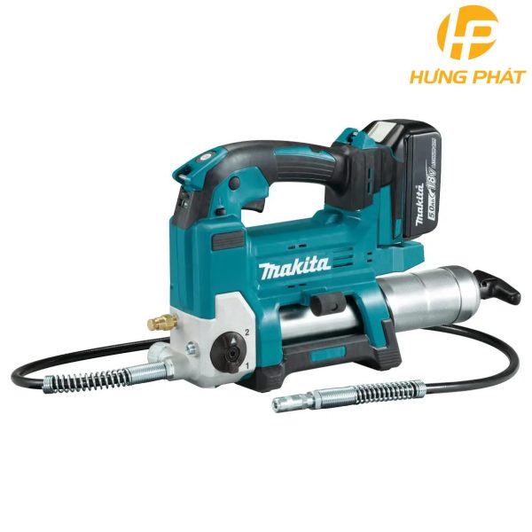 MÁY BƠM MỠ DÙNG PIN(18V) MAKITA DGP180RT (Sạc nhanh(DC18RC), pin 5.0Ah(BL1850B))