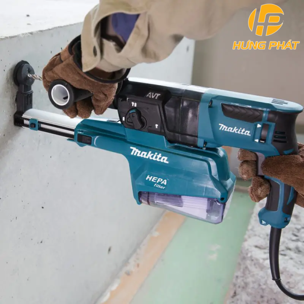 Máy khoan đa năng với hệ thống hút bụi Makita HR2651T (AVT)
