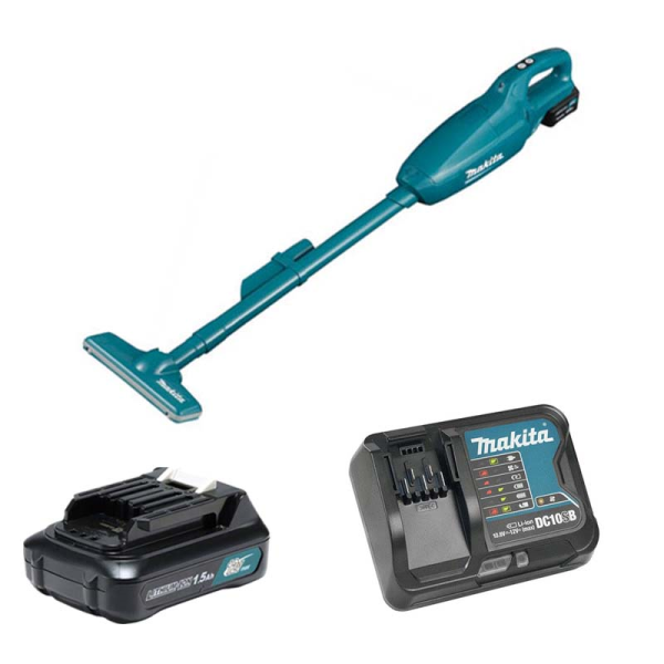 MÁY HÚT BỤI DÙNG PIN 12V Makita CL107FDSY (Sạc nhanh(DC10SB), pin 1.5Ah(BL1016))