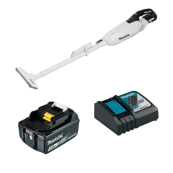 MAKITA DCL280FRFW MÁY HÚT BỤI DÙNG PIN(HEPA/BL)(18V)(Sạc nhanh(DC18RC), pin 3.0Ah(BL1830B))